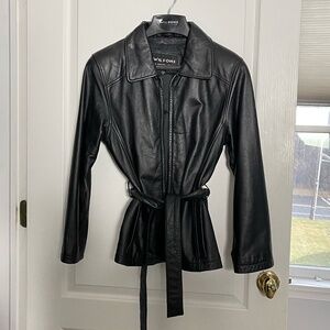 Wilsons Vintage Belted Leather Jacket